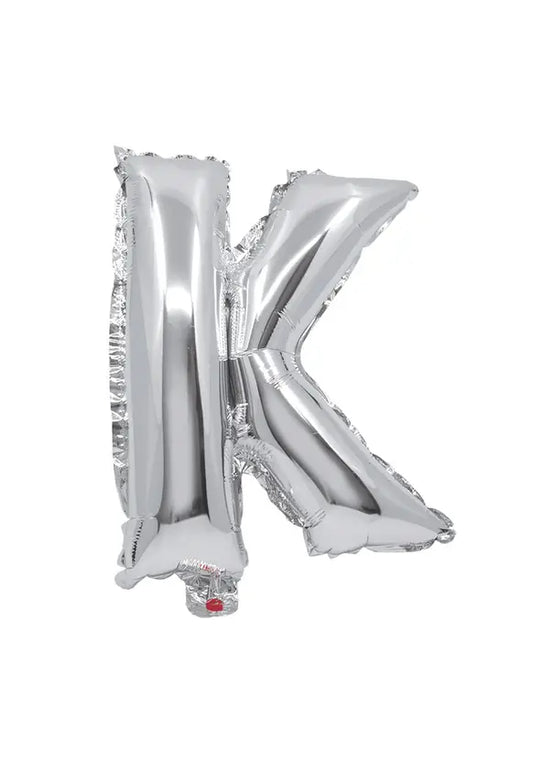 Silver Foil Balloon Letter K