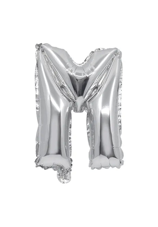 Silver Foil Balloon Letter M