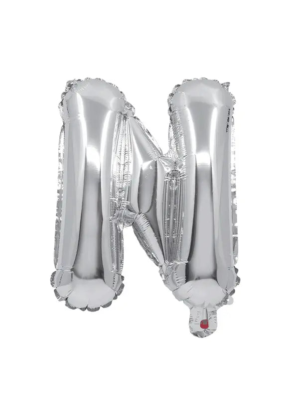 Silver Foil Balloon Letter N