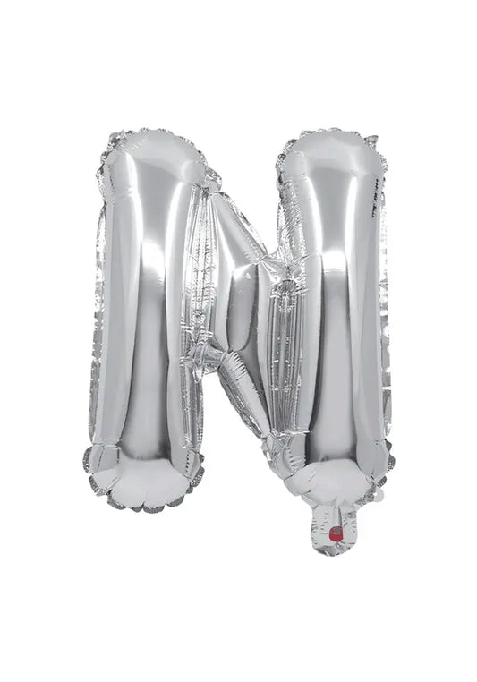 Silver Foil Balloon Letter N
