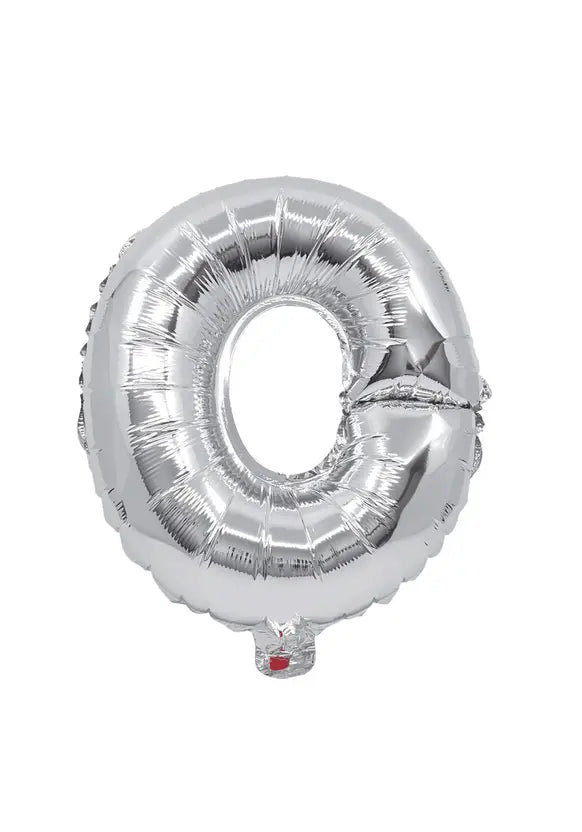 Silver Foil Balloon Letter O