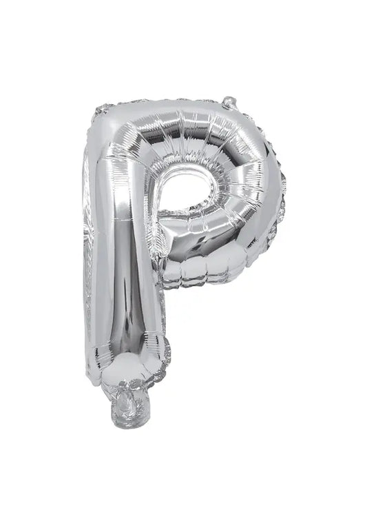 Silver Foil Balloon Letter P