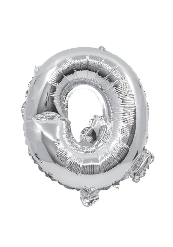 Silver Foil Balloon Letter Q