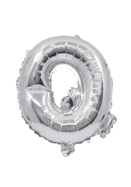 Silver Foil Balloon Letter Q