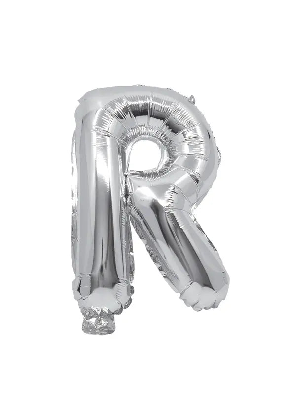 Silver Foil Balloon Letter R