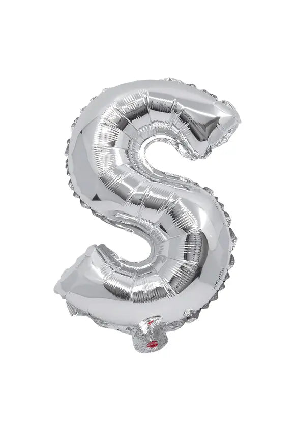 Silver Foil Balloon Letter S