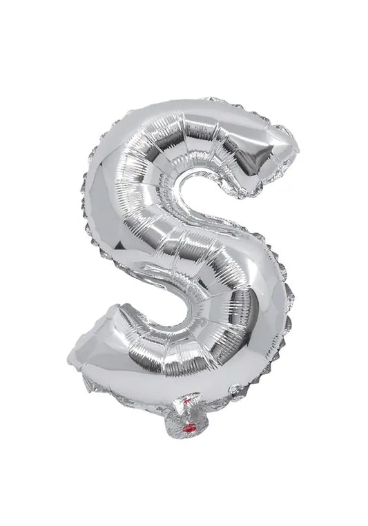 Silver Foil Balloon Letter S