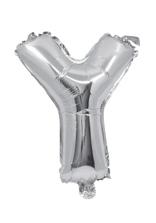 Silver Foil Balloon Letter Y