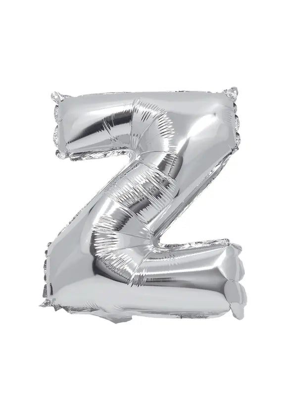 Silver Foil Balloon Letter Z