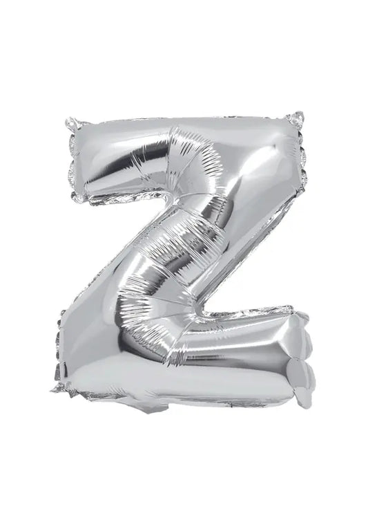 Silver Foil Balloon Letter Z