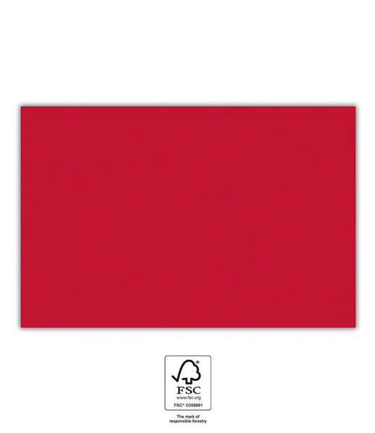 FSC Red Paper Tablecover 120X180cm