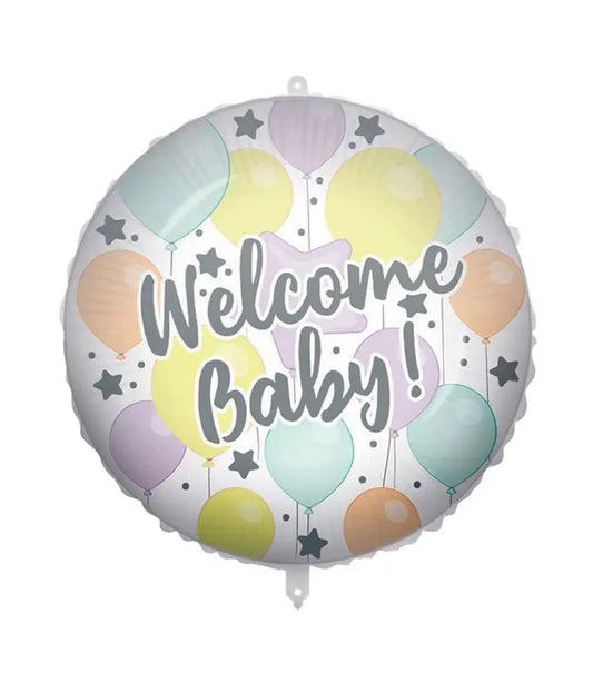 "Welcome Baby" Round Foil Balloon 46 cm
