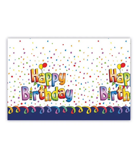 Birthday Party Plastic Tablecover 120x180 cm.