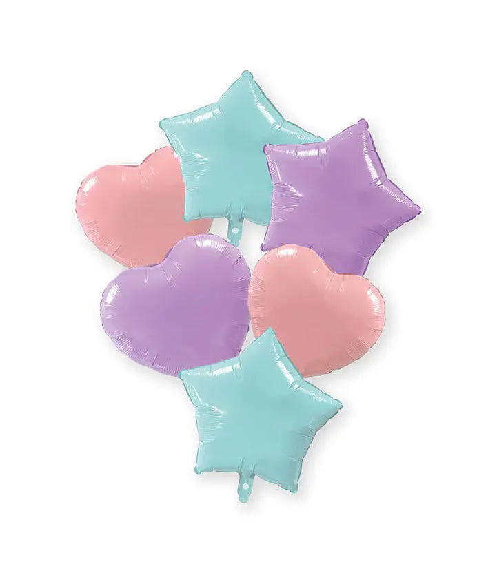 Balloon Party "Blue/Pink/Lilac/Pastel Bouquet" Foil Balloon 46cm