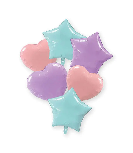Balloon Party "Blue/Pink/Lilac/Pastel Bouquet" Foil Balloon 46cm