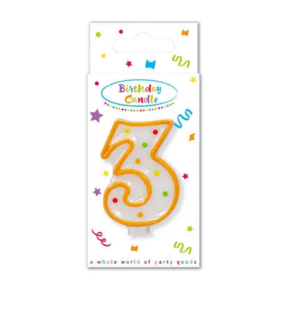 Dots Numeral Candle No. 3