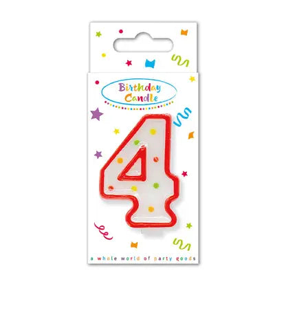 Dots Numeral Candle No. 4