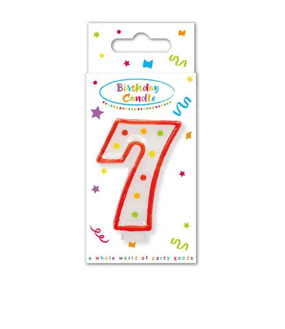 Dots Numeral Candle No. 7