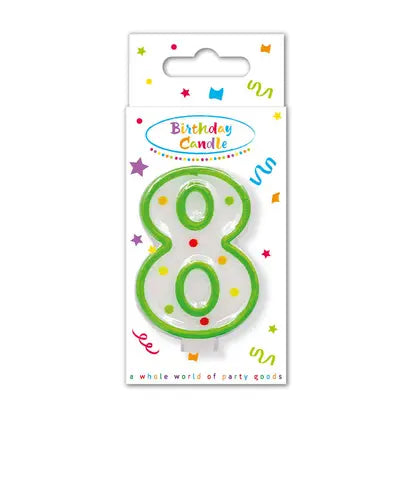 Dots Numeral Candle No. 8