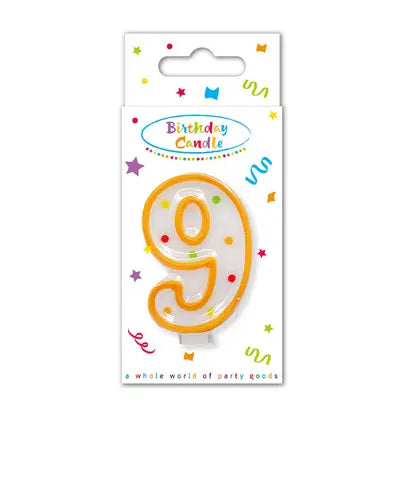 Dots Numeral Candle No. 9