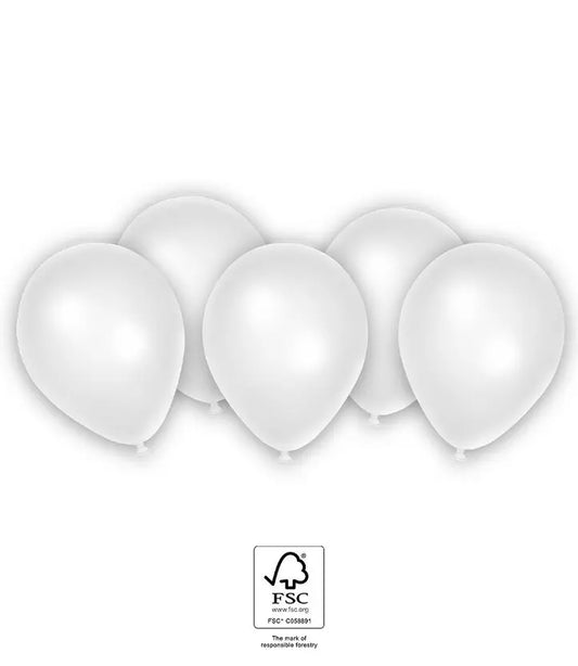 Metallic Pastel Balloons White
