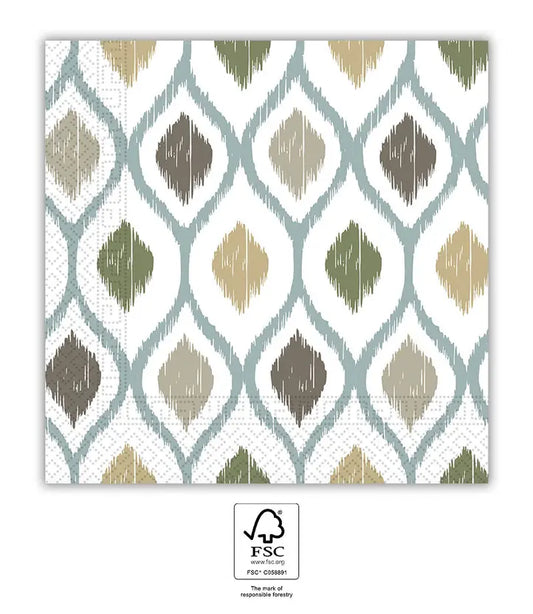 Boho Cells FSC Three-Ply Paper Napkins 33x33cm