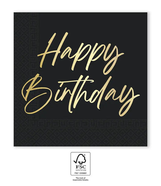 Birthday Party FSC Two-Ply Paper Napkins 33x33cm