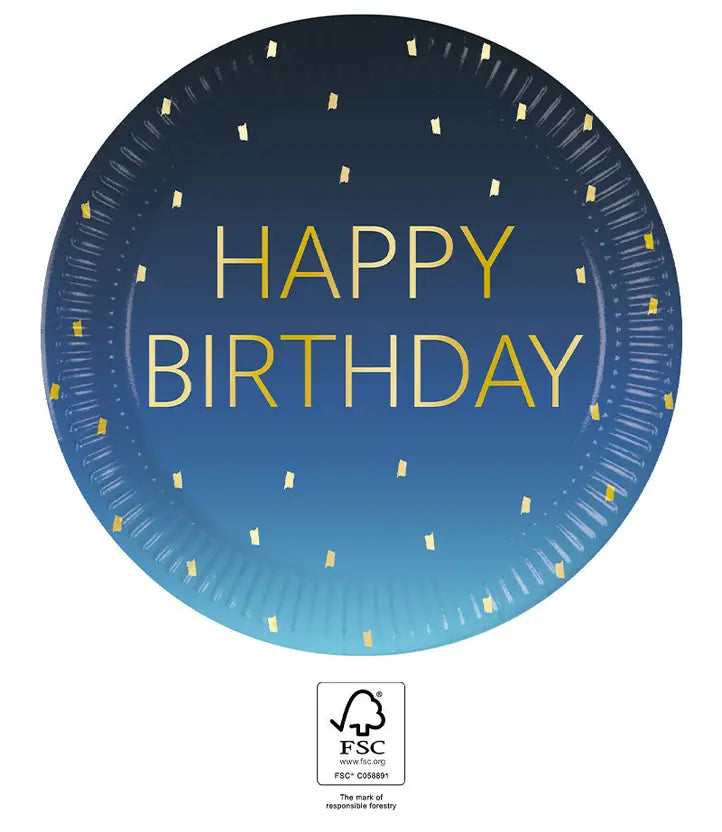 Birthday Party FSC Paper Plates Next Generation Large 23cm Blue