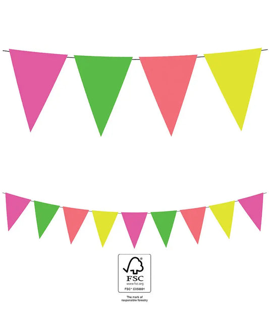 Paper Triangle Garland in Fluo colours