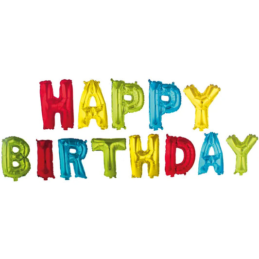 "Happy Birthday" multicolour Foil Balloons
