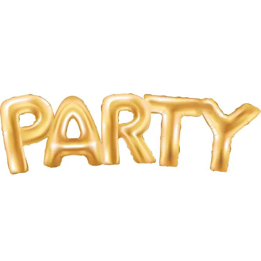Gold "Party" Foil Balloons