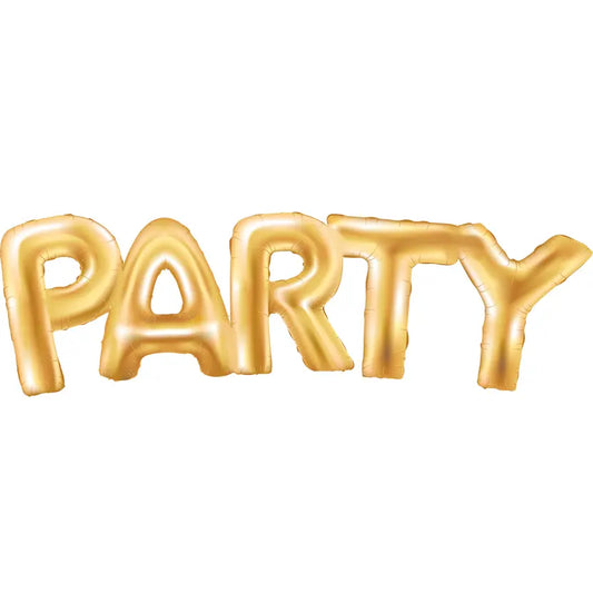 Gold "Party" Foil Balloons